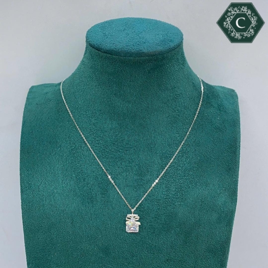 Dây Chuyền Bạc Mặt Hình Chai Nước Hoa Đính Đá MS887