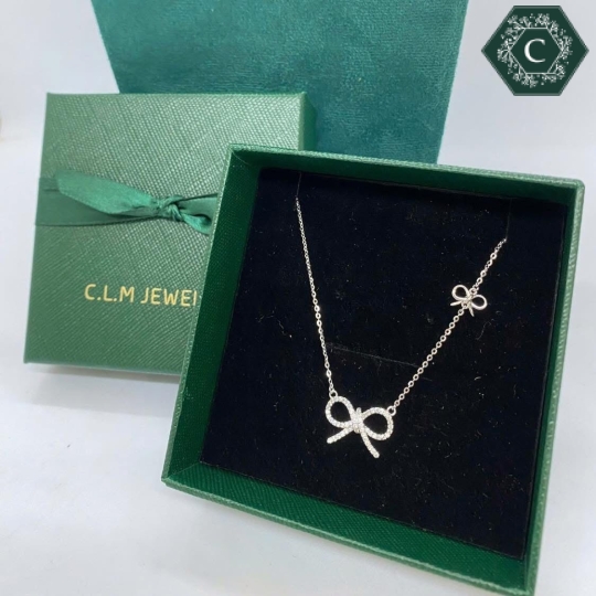Dây Chuyền Mặt Nơ Đính Đá - 754