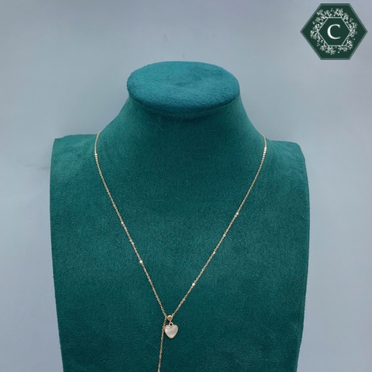Dây Chuyền Bạc Mặt Trái Tim Đính Xà Cừ Thanh Lịch MS1125