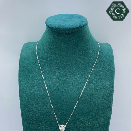 Dây Chuyền Bạc Mặt Trái Tim Đính Đá Trẻ Trung MS766