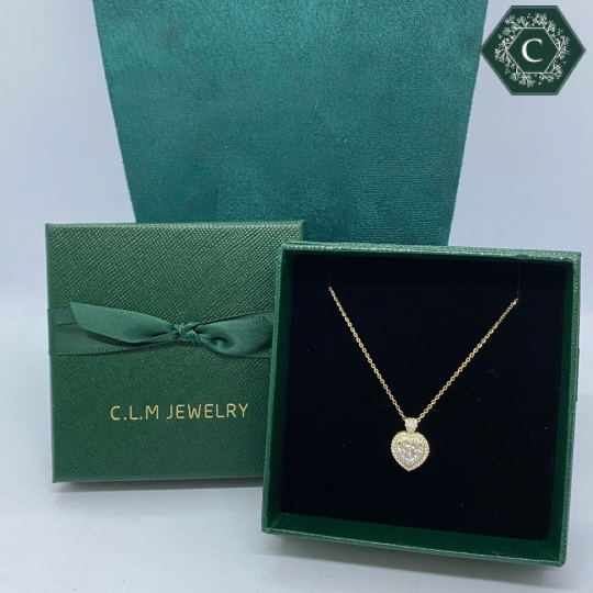 Dây Chuyền Bạc Mặt Trái Tim Đính Đá MS798