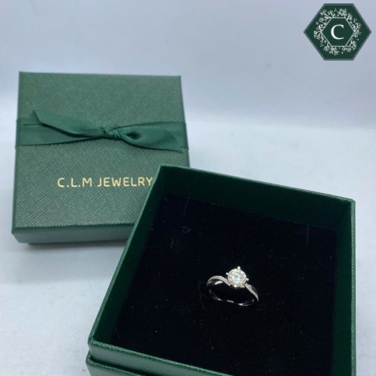 Nhẫn Bạc Đính Đá Moissanite - MS1016