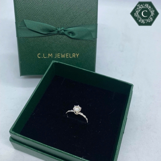 Nhẫn Bạc Đính Đá Moissanite - MS1015