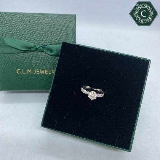 Nhẫn Bạc Đính Đá Moissanite - MS1024