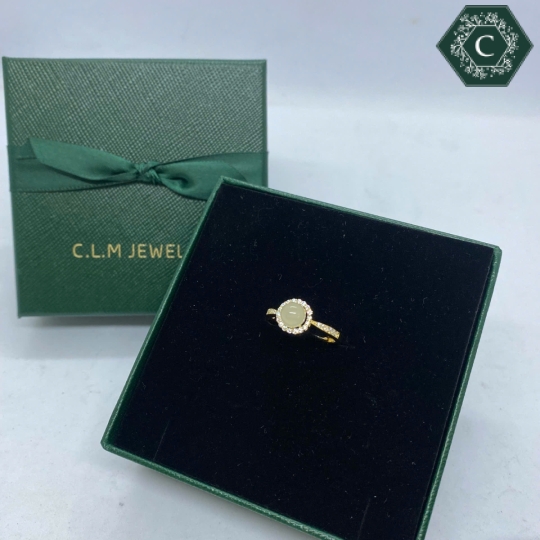 Nhẫn Bạc Nữ Đính Đá Nephrite ( Ngọc Bích ) MS1003