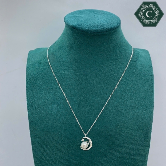 Dây Chuyền Bạc Hình Hành Tinh Trăng Sao MS764