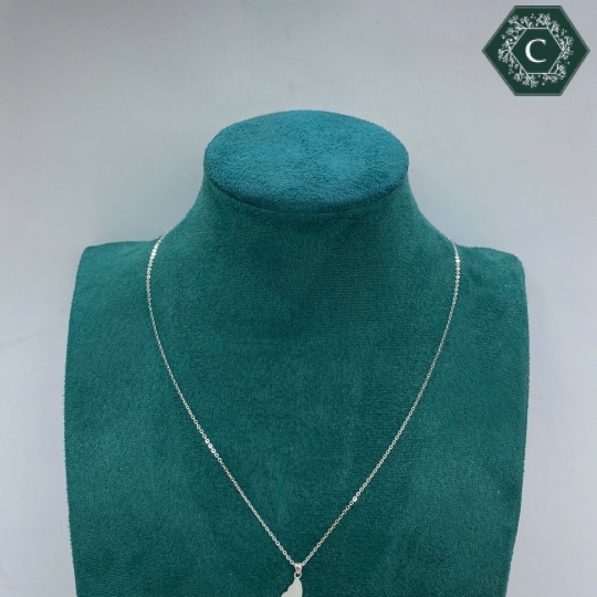 Dây Chuyền Bạc Mặt Bướm Đính Xà Cừ Kết Hợp Với Đá Thanh Lịch MS745