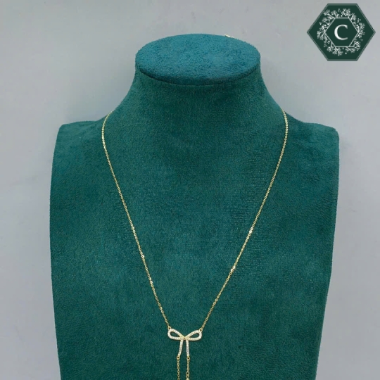 Dây Chuyền Bạc Mặt Nơ Thời Trang MS731