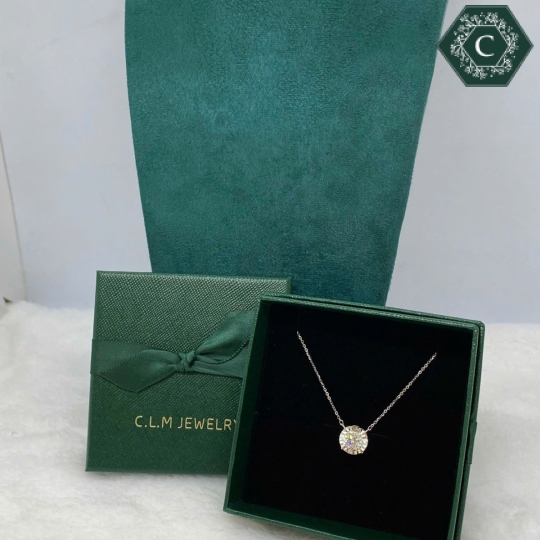 Dây Chuyền Bạc Đính Đá Moissanite Thanh Lịch MS803