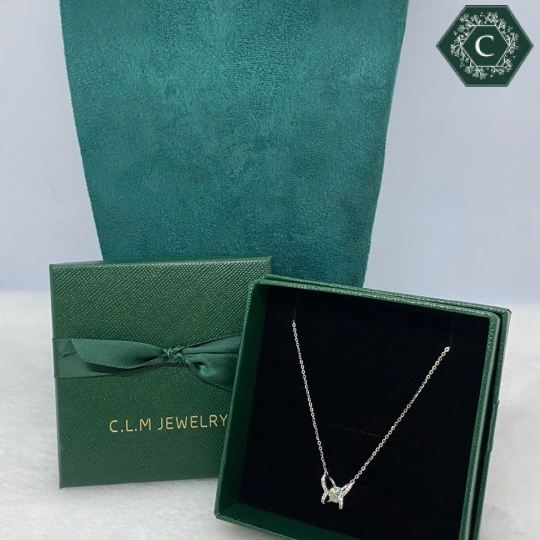 Dây Chuyền Bạc Mặt Hình Bướm Đính Đá Moissanite MS805