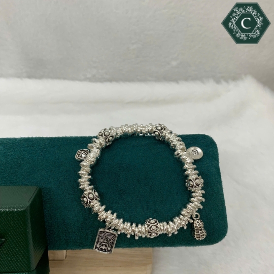 Vòng Tay Titan Charm Hình Phật Hoa Sen - MS1293