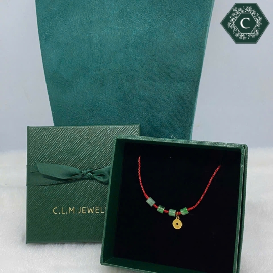 Vòng Tay Chỉ Đỏ Charm Đồng Tiền Mix Cẩm Thạch MS686