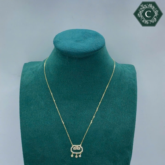 Dây Chuyền Bạc Khoá Đồng Tâm MS1185