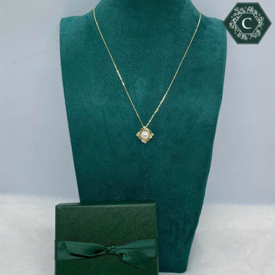 Dây Chuyền Bạc Đính Ngọc Trai Thiết Kế Thời Trang MS763