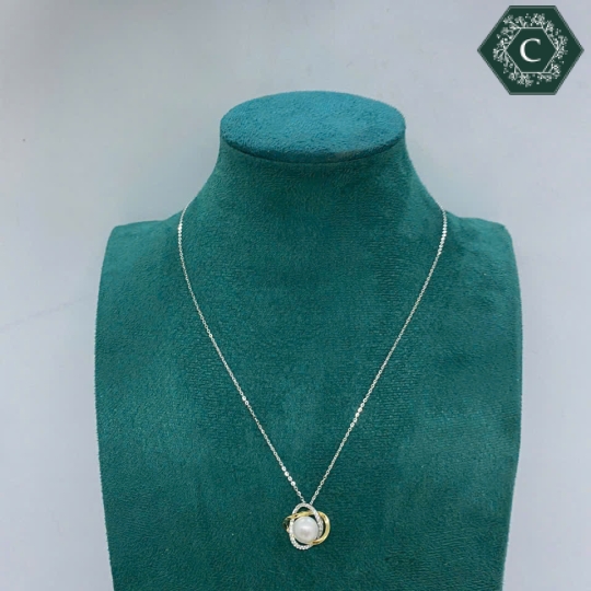 Dây Chuyền Bạc Đính Ngọc Trai Thiết Kế Thời Trang MS1245